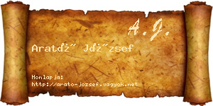 Arató József névjegykártya