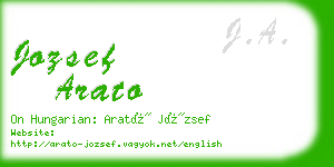 jozsef arato business card